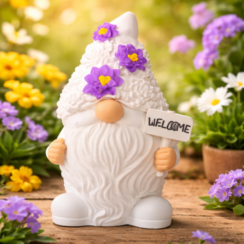 Deko Wichtel Blume handbemalt Frühlingsdeko Osterfigur